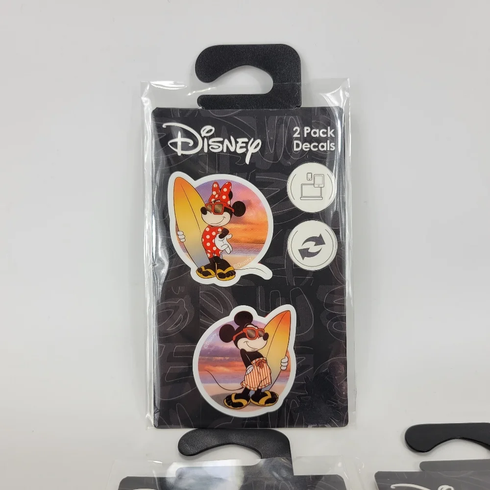 Lot Of 9 Disney Mickey Minnie Mouse And Friends 2-Pack Reusable Adhesive Decals